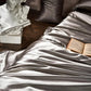 ✨ NU 50% KORTING! 🛏️ Zijden beddengoedset 25 momme – 100% moerbeizijde – 4 stuks (Overtrek + Laken + 2 Kussenslopen) voor luxe en comfort