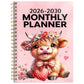 🎁 2+1 GRATIS! Maandplanner 2026–2030 Schattige Hooglander Koe – 5-Jarige Kalender voor Langetermijnplanning ✨🐮