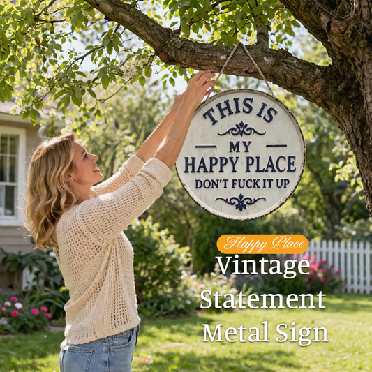 🏡💛 "Dit is mijn gelukkige plek" – deurbord ✨