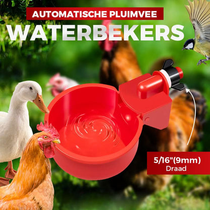 🐔 Automatische Pluimvee Waterbekers met 5/16-Inch Draad – Voor Kippen, Eenden en Kwartels, Eenvoudige Montage, Lekvrij en Hygiënisch 💧