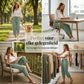 👖🌿 Damesbroek van puur katoen en linnen met plooien, 9/10-lengte ✨📏
