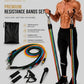 💥【50% OFF】🔥 Weerstandsbanden Set | 5 Weerstandsniveaus 4.5-13.6kg | Tot 68kg Combineerbaar | Yoga/Pilates/Krachttraining | Latex, Scheurbestendig | Incl. Enkelbanden/Deurbevestiging/Tas | Must-Have voor Thuis 🏋️