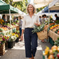 👖🌿 Damesbroek van puur katoen en linnen met plooien, 9/10-lengte ✨📏