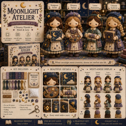 🎁Laatste dag: 50% KORTING🧵 Tiny Worlds-collectie – Patchwork-doe-het-zelfpakketten