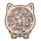 ⏳Tijdelijke aanbieding! 🧩Houten puzzel van 135 stukjes in gedempte tinten, met een kattenmotief.