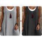 ⏰LAATSTE DAG VAN DE UITVERKOOP 50% KORTING💃Casual, loszittende, mouwloze tanktopjurk voor dames in tweedelige stijl