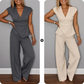 💋 Elegante 2-delige dames set – V-hals top & broek