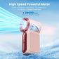 🌀Deze zomer voor slechts € 12.99!!!💨Mini-met led-display –👍Turbo-ventilator met 5 standen in zakformaat.✨Oplaadbaar via USB, snelle verkoeling voor onderweg en tijdens het opmaken. Het perfecte cadeau. Draagbare verkoelin