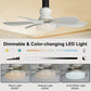 🌀💡 2-IN-1 DRAAGBARE PLAFONDVENTILATOR & LAMP met afstandsbediening 📱🔧✨