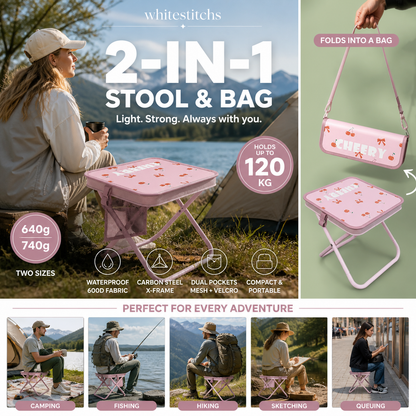 ✨️Tijdelijke aanbieding🔥 2-in-1 opvouwbare tuinstoel met opbergtas