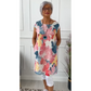 💕50%  KORTING - Loszittende, knielange jurk met vlinderprint