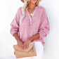 🔥Uitverkoop: laatste dag, 50% korting💖Casual damesblouse van gaas met knoopsluiting en lange mouwen