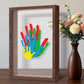 ⏳Tijdelijke aanbieding: 50% korting⏰Set voor handafdrukken van het hele gezin🎨 DIY-cadeauset voor een familieherinnering, acrylplaat,🖐️kleurrijke verf, geschikt voor maximaal 4 handafdrukken