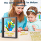 ⏳Tijdelijke aanbieding: 50% korting⏰Set voor handafdrukken van het hele gezin🎨 DIY-cadeauset voor een familieherinnering, acrylplaat,🖐️kleurrijke verf, geschikt voor maximaal 4 handafdrukken