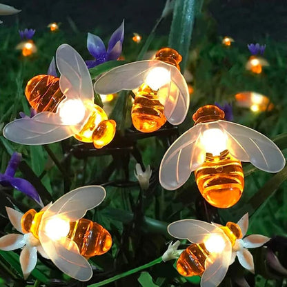 🐝 NU 50% KORTING!✨ Zonne-energie LED-lichtslingers – IP65 waterdicht & 8 lichtstanden – 10 uur brandduur voor in de tuin en buiten 🌿