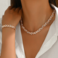 💎50% KORTING NU✨Verstelbare Strass Blad Link Ketting & Armband Set – Elegant Ontwerp, Sprankelende Kristallen & Perfect Cadeau🍃