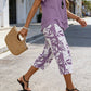 🎁2026 Nieuw Binnen 50% KORTING💥Dames 2-Delig Set – Gelaagde Asymmetrische Tuniek Top & Bedrukte Wijde Broek, Ademend Polyester✨