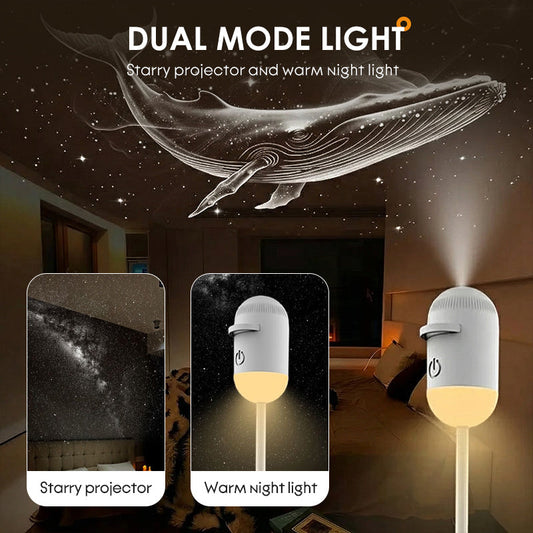 ✨🌌 2-in-1 Sterrenhemelprojector en Nachtlampje 💡🌙