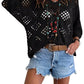 ⏰50% korting🔥Dames top in bohemian stijl met beige haakwerk en V-hals