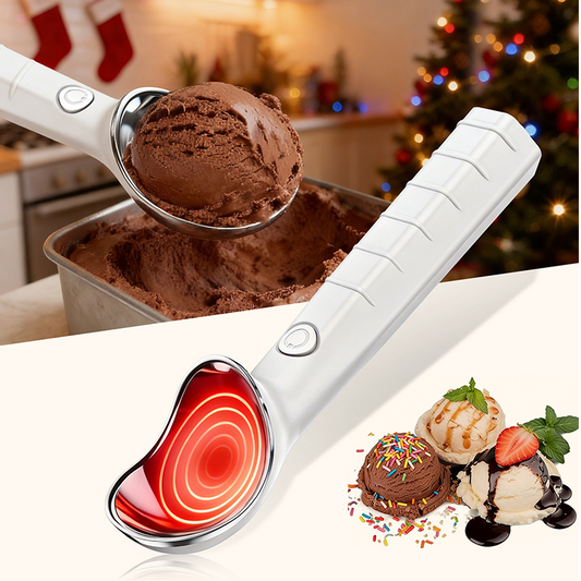 🥄 NU 50% KORTING! ⚡ Elektrische, zelfsmeltende ijsschep – Wordt direct warm, schept soepel en is perfect voor moeiteloos dessertgenot 🍦