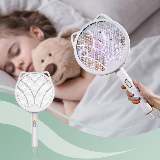 🦟⚡ 4-in-1 Automatische Muggenval – Oplaadbare, Opvouwbare Elektrische Muggenmepper 🔋