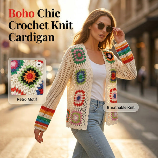 🧶👚 Retro gehaakte top met uitgesneden details en lange mouwen ✨🕰️