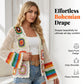 🧶👚 Retro gehaakte top met uitgesneden details en lange mouwen ✨🕰️