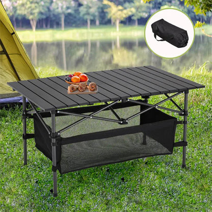 🏕️🪑🎒 Draagbare opvouwbare campingtafel met opbergtas 🧺✨