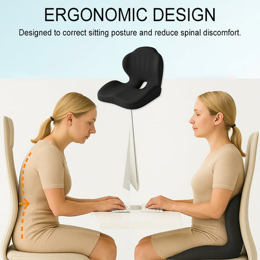 🚀 Ergonomische zitzittingkussen | Perfecte rugondersteuning voor kantoor en auto