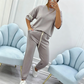 💥NIEUWE TOPAANBIEDING💥Casual set met top met korte mouwen en broek voor dames