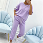 💥NIEUWE TOPAANBIEDING💥Casual set met top met korte mouwen en broek voor dames