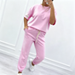 💥NIEUWE TOPAANBIEDING💥Casual set met top met korte mouwen en broek voor dames