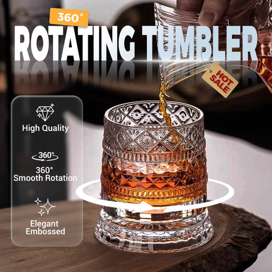 Uniek Draaiend Drinkglas | ✨ Visueel Spectaculair | 🎁 Ideaal Cadeau voor Whisky Liefhebbers 🥃