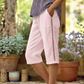 ☀️👖 Zomerbroek in caprilengte voor dames met kanten details 🧵🌸