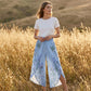 🔥50% Korting Bloemen Wijde Broek🌬️Hoge taille met zijspleten zomercomfortabel