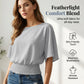 👚Damestop met dolmanmouwen en geplooide taille