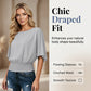 👚Damestop met dolmanmouwen en geplooide taille