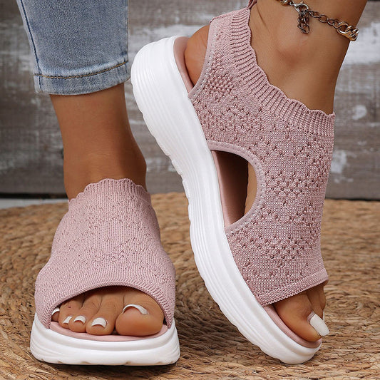 🌬️ Lichtgewicht Gebreide Sandalen – Zacht, Flexibel & Perfect voor Zomerdagen ☀️