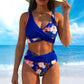 Bikini set met bloemenprint en hoge taille voor dames