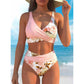 Bikini set met bloemenprint en hoge taille voor dames