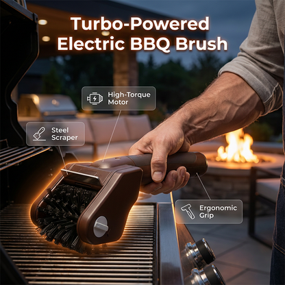 Reinigingsborstel voor elektrische barbecues
