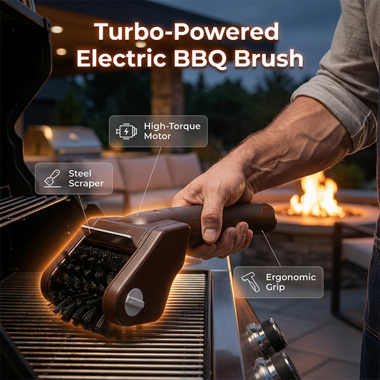 Reinigingsborstel voor elektrische barbecues
