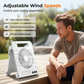 ✨ Buitenventilator op zonne-energie – oplaadbaar, superstil, met ledverlichting 💡
