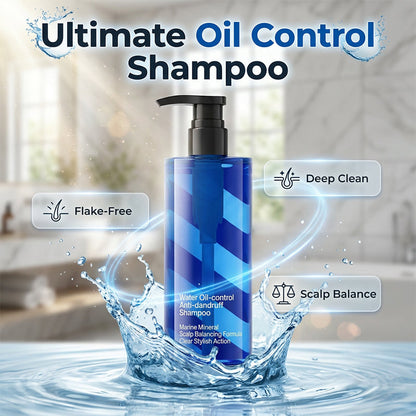 🌿💦Oliebeheersende antiroosshampoo voor mannen | Diep reinigende, jeukverlichtende hoofdhuidverzorgingsshampoo voor mannen
