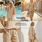 🌿👚 Zomerse, ruimvallende broekenset – vleermuismouwen, voor dames ☀️🦋