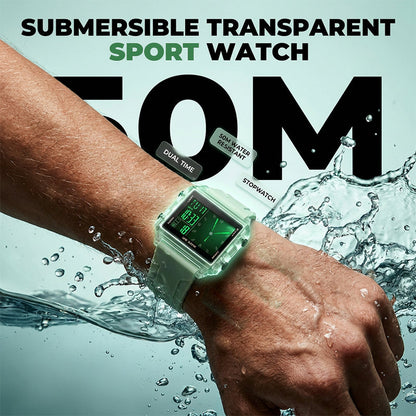 💧 Waterdicht Transparant Digitaal Horloge – Modern Design met Duidelijk Display, Perfect voor Elke Gelegenheid ⏱️✨