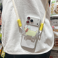 Schattige telefoonclip met cartoondier en koord