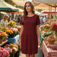 🔥50% KORTING 💃 Elegante Jurk met Textuur ✨ Kreukvrij & Comfortabel