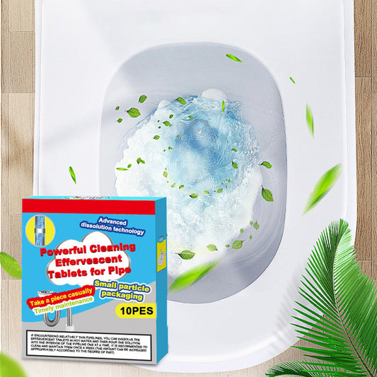 50% KORTING ❤️Krachtige Reinigende Bruistabletten voor Afvoer, Lost Haar & Vet Verstoppingen Snel Op, Geurverwijderend Antibacterieel Afvoerreiniging voor Gootsteen Toilet Vloer