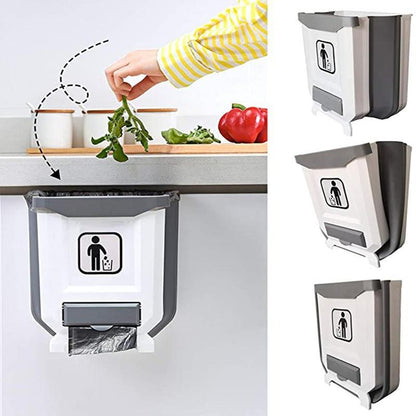 💥【TIJDELIJKE AANBIEDING: 50% KORTING】🔥 Opvouwbare afvalbak voor keukenkastjes | PP+TPE, milieuvriendelijk | Hangend of staand | Multifunctioneel | Groot: 24×16×26 cm